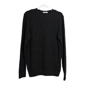 DeFacto Standard Fit Textured Basic Knitwear Pullover Sweater Anthracite Size L